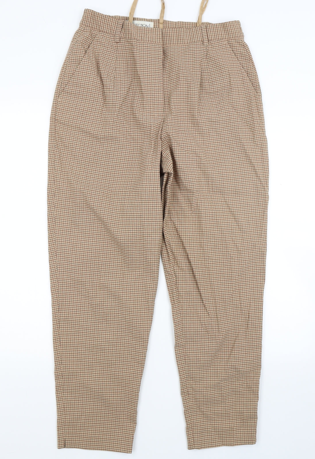 Collection Womens Brown Check  Trousers  Size 28 in L25 in