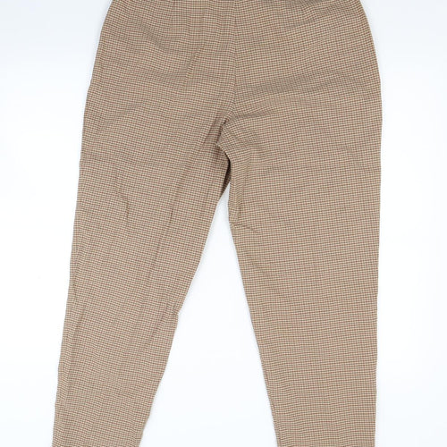 Collection Womens Brown Check  Trousers  Size 28 in L25 in