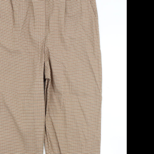 Collection Womens Brown Check  Trousers  Size 28 in L25 in