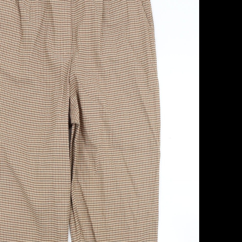 Collection Womens Brown Check  Trousers  Size 28 in L25 in