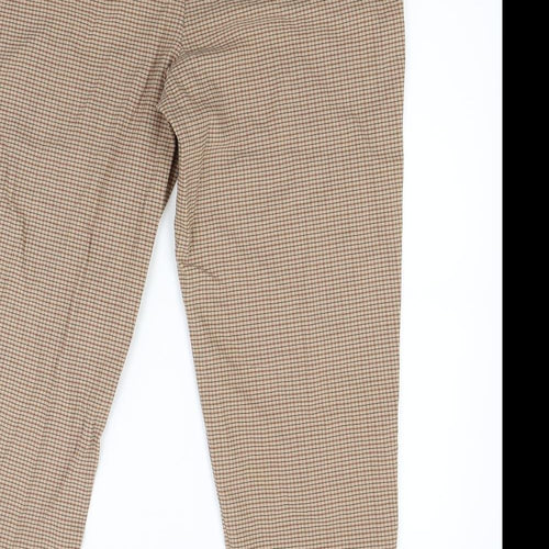 Collection Womens Brown Check  Trousers  Size 28 in L25 in