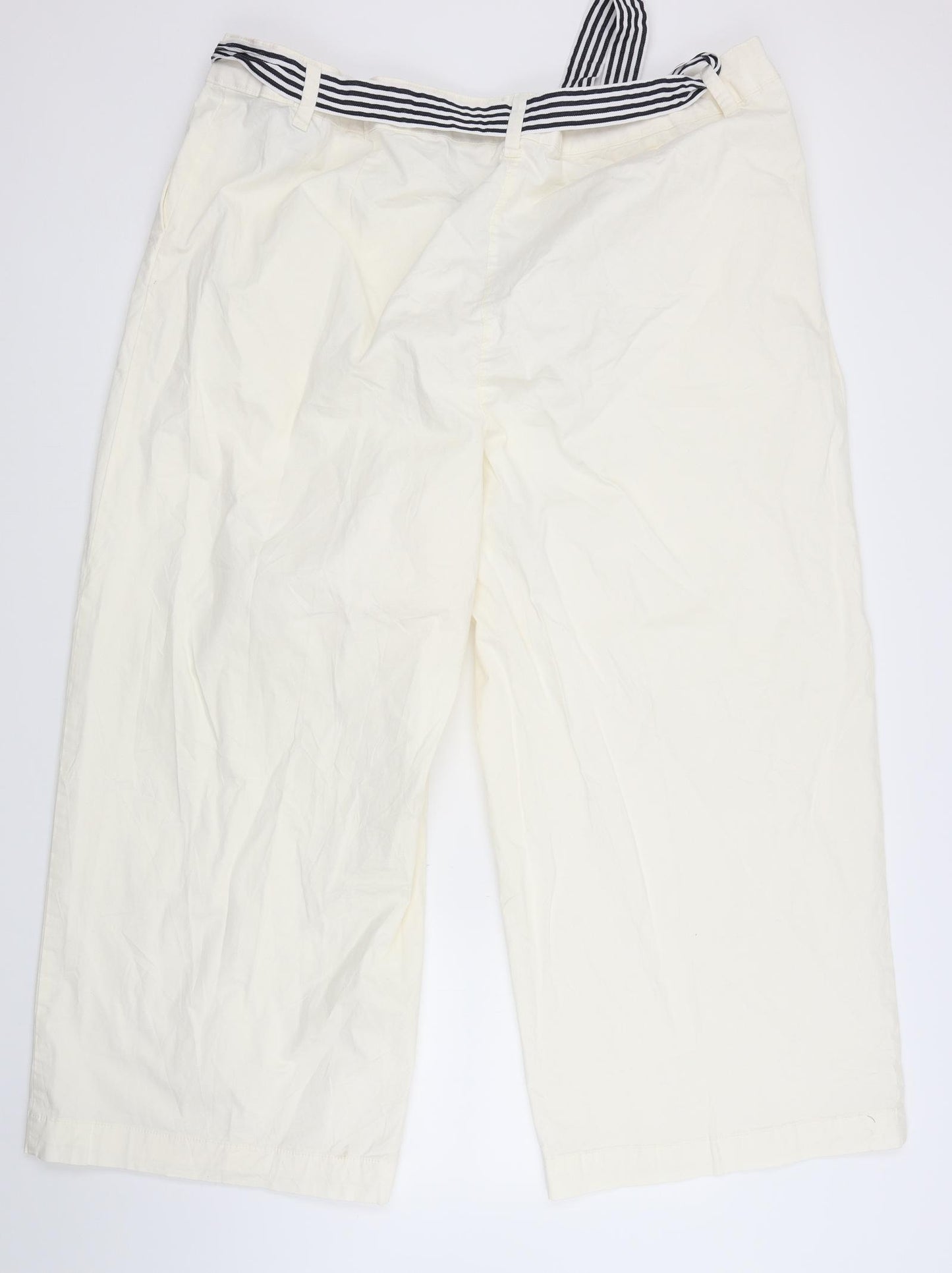 Marks and Spencer Womens White   Trousers  Size 24 L24 in