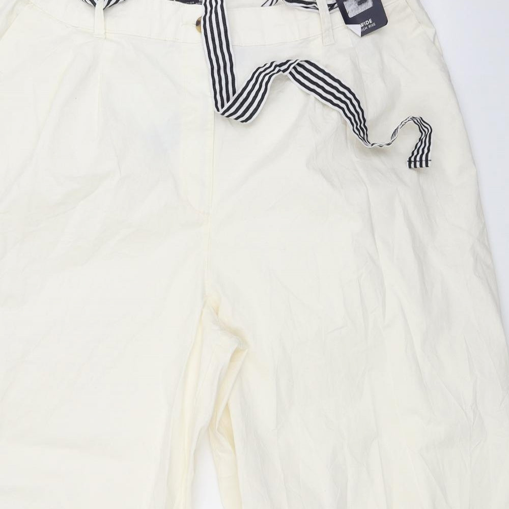 Marks and Spencer Womens White   Trousers  Size 24 L24 in