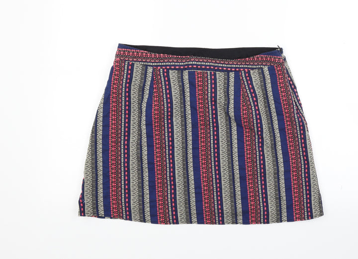 Anmol Womens Multicoloured Striped Mini Skirt Size 30 in