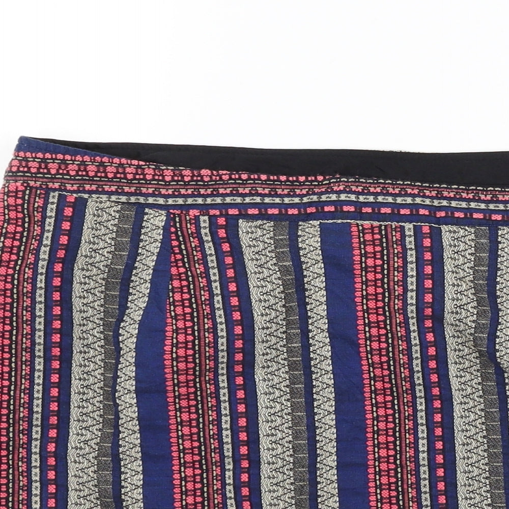 Anmol Womens Multicoloured Striped  Mini Skirt Size 30 in