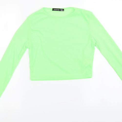 Boohoo  Womens Green   Basic T-Shirt Size 10