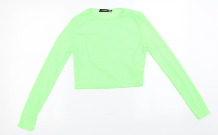 Boohoo  Womens Green   Basic T-Shirt Size 10