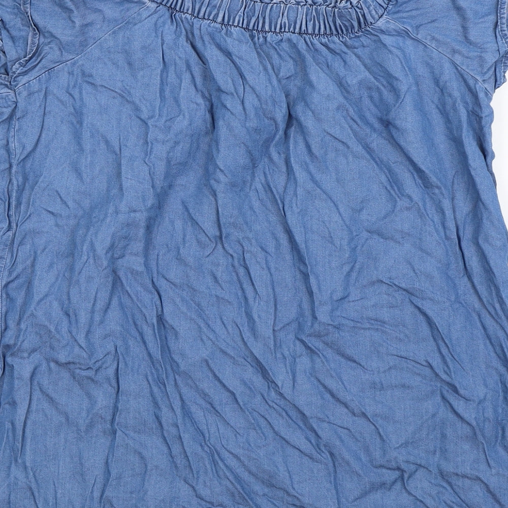 Peacocks  Womens Blue   Basic Blouse Size 14