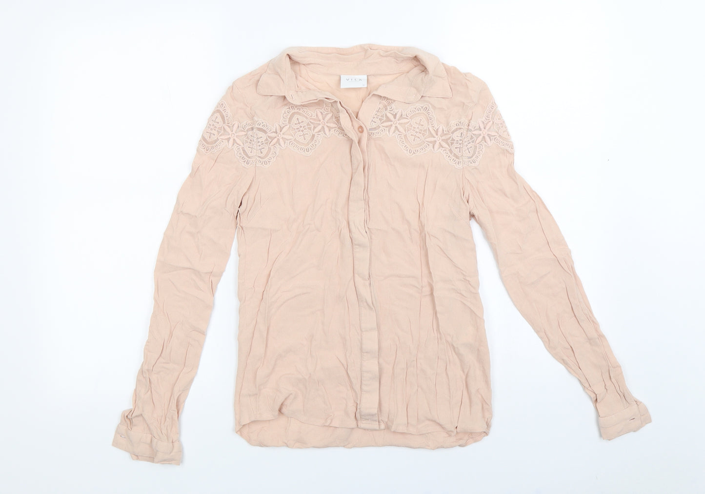 Villa Collection  Womens Pink   Basic Button-Up Size XS