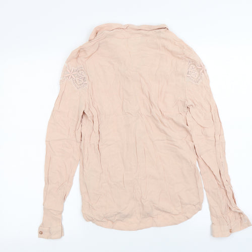 Villa Collection  Womens Pink   Basic Button-Up Size XS