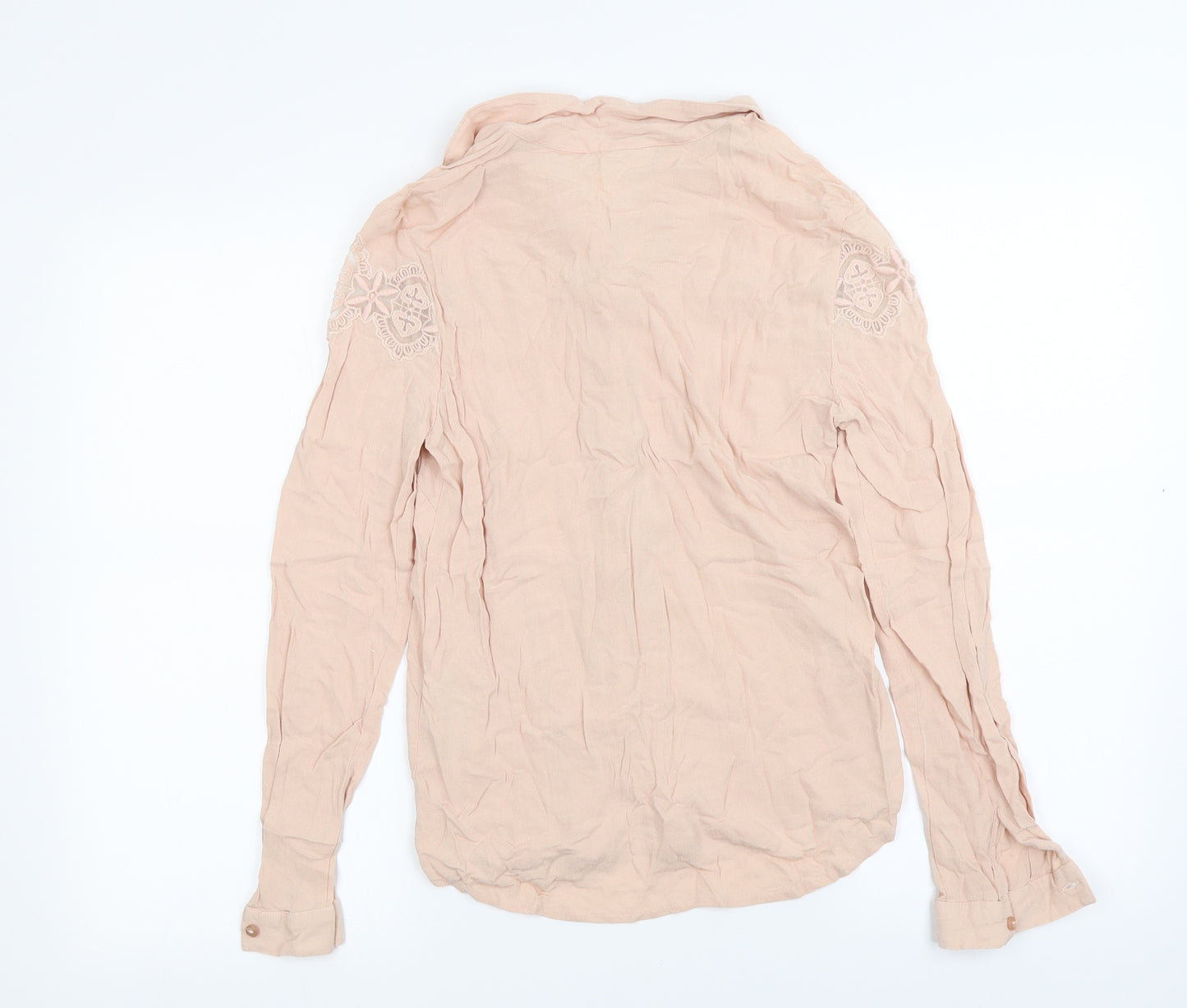 Villa Collection  Womens Pink   Basic Button-Up Size XS