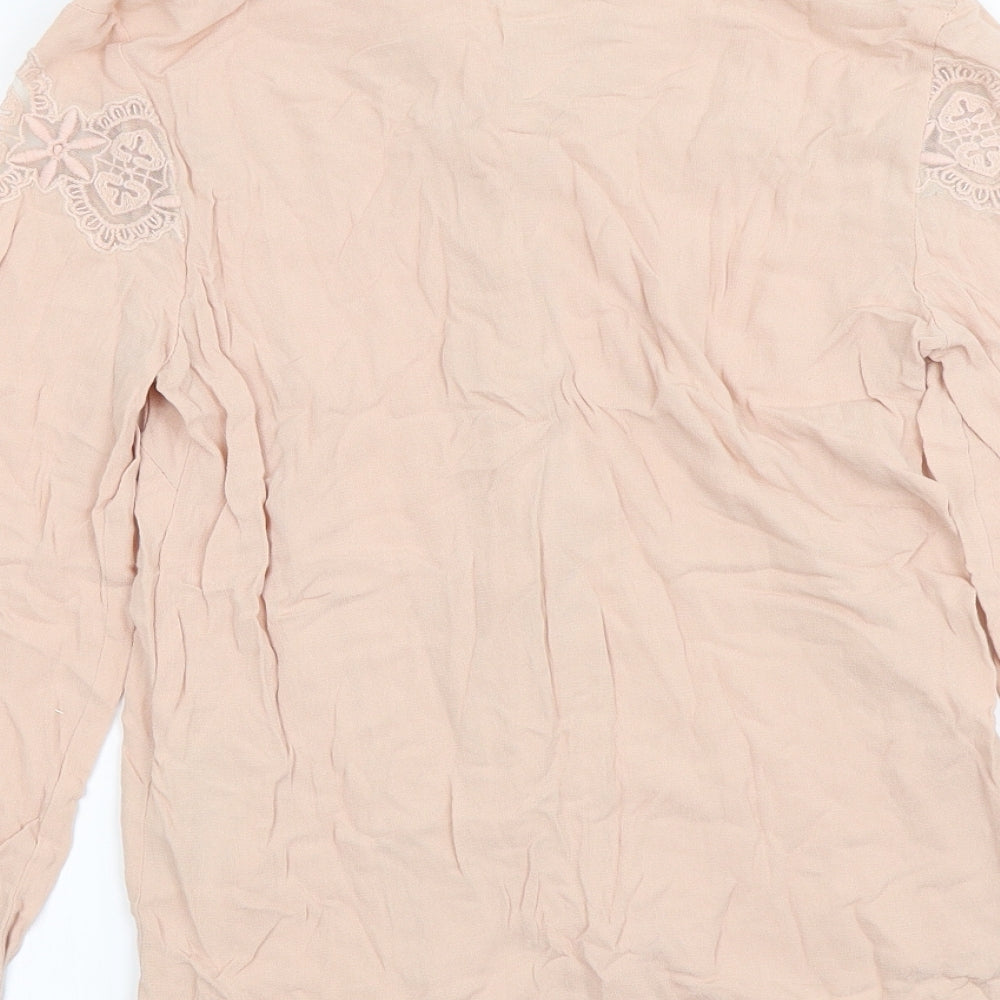Villa Collection  Womens Pink   Basic Button-Up Size XS