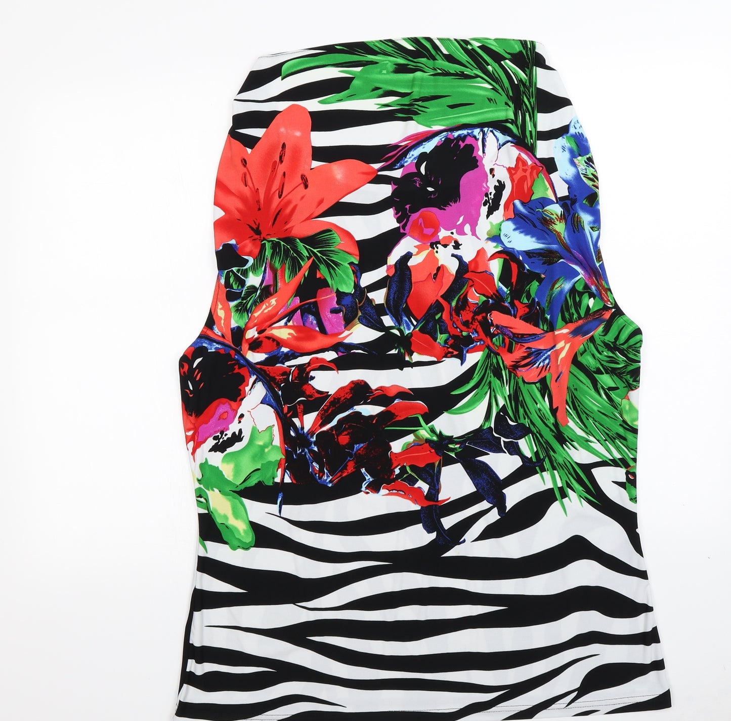 Joseph Ribkoff  Womens White Animal Print  Basic Blouse Size 20