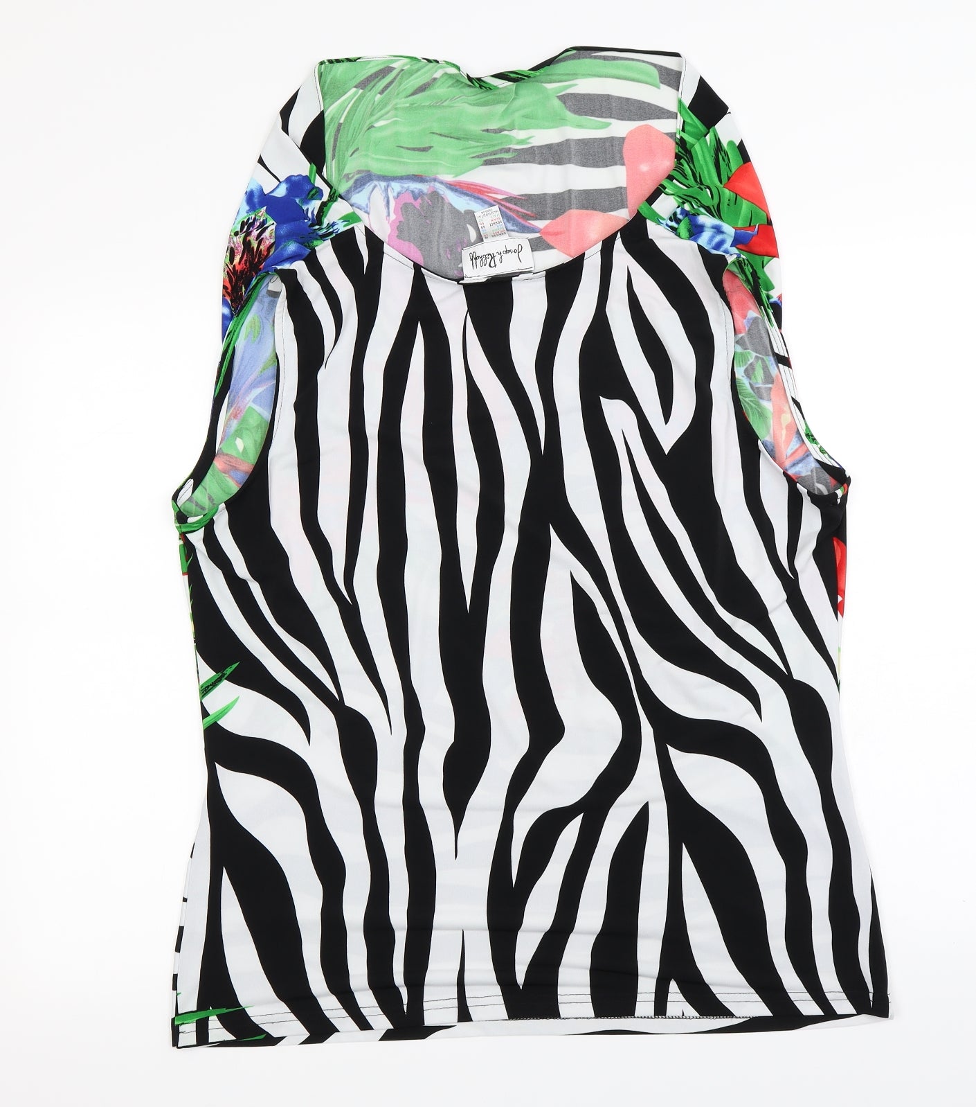 Joseph Ribkoff  Womens White Animal Print  Basic Blouse Size 20