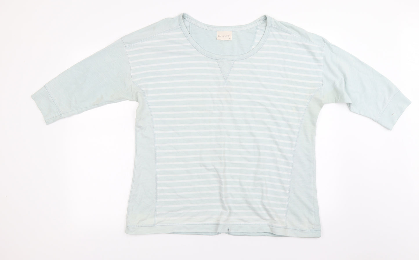 NX sport  Womens Green Striped  Pullover Jumper Size 18