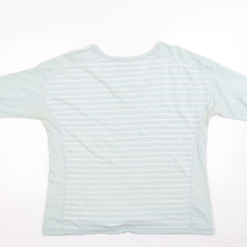 NX sport  Womens Green Striped  Pullover Jumper Size 18