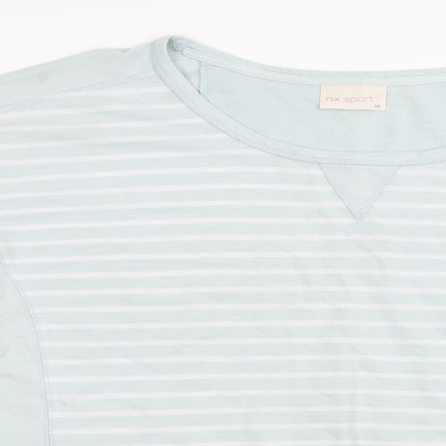 NX sport  Womens Green Striped  Pullover Jumper Size 18