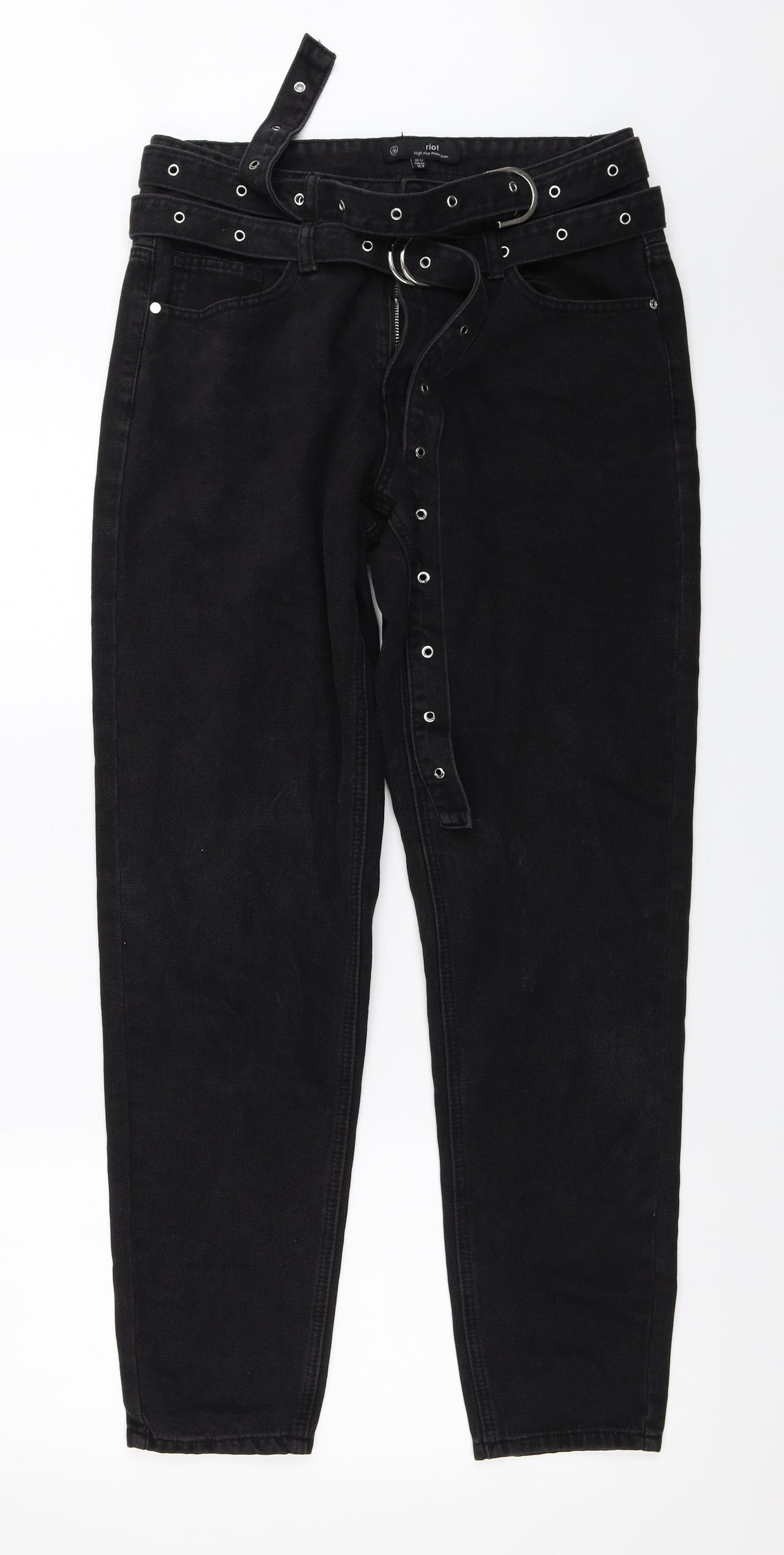 Riot  Womens Black   Straight Jeans Size 12 L29 in