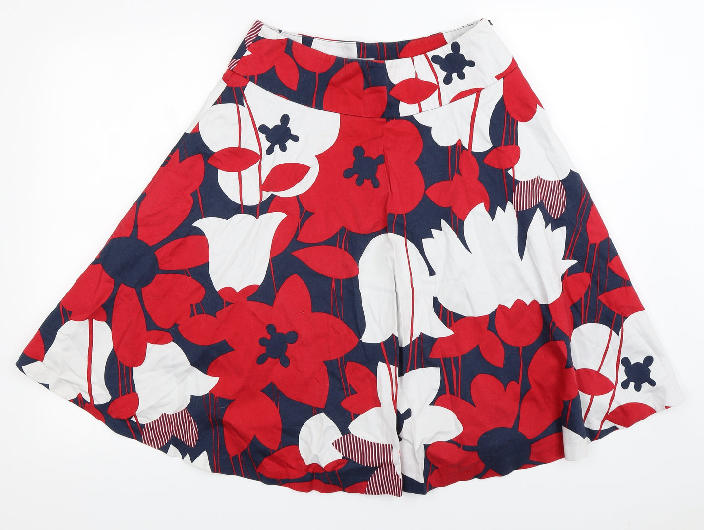 Oasis  Womens White Floral  A-Line Skirt Size 12