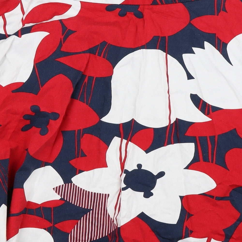 Oasis  Womens White Floral  A-Line Skirt Size 12