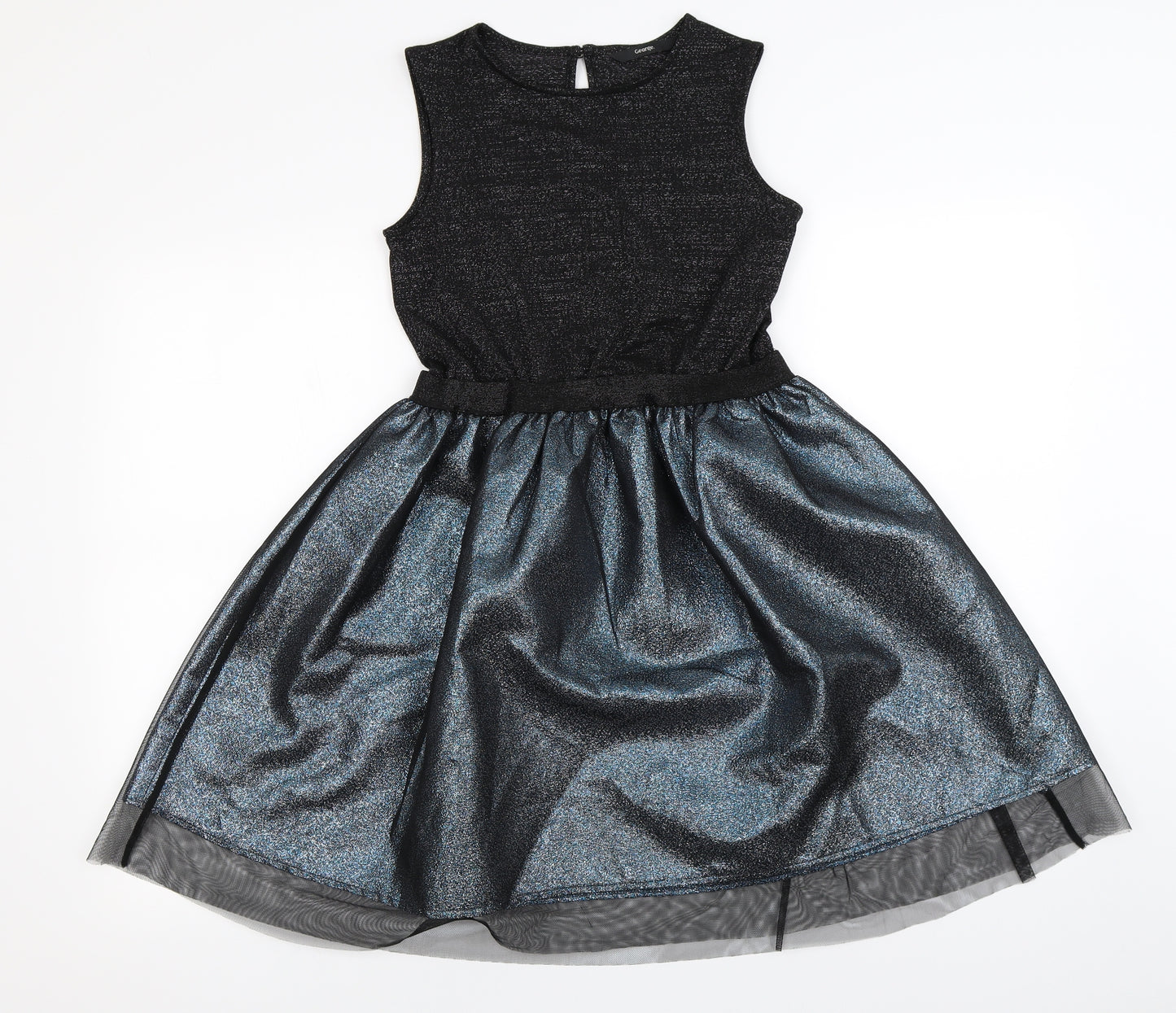 George  Girls Black   A-Line  Size 11-12 Years