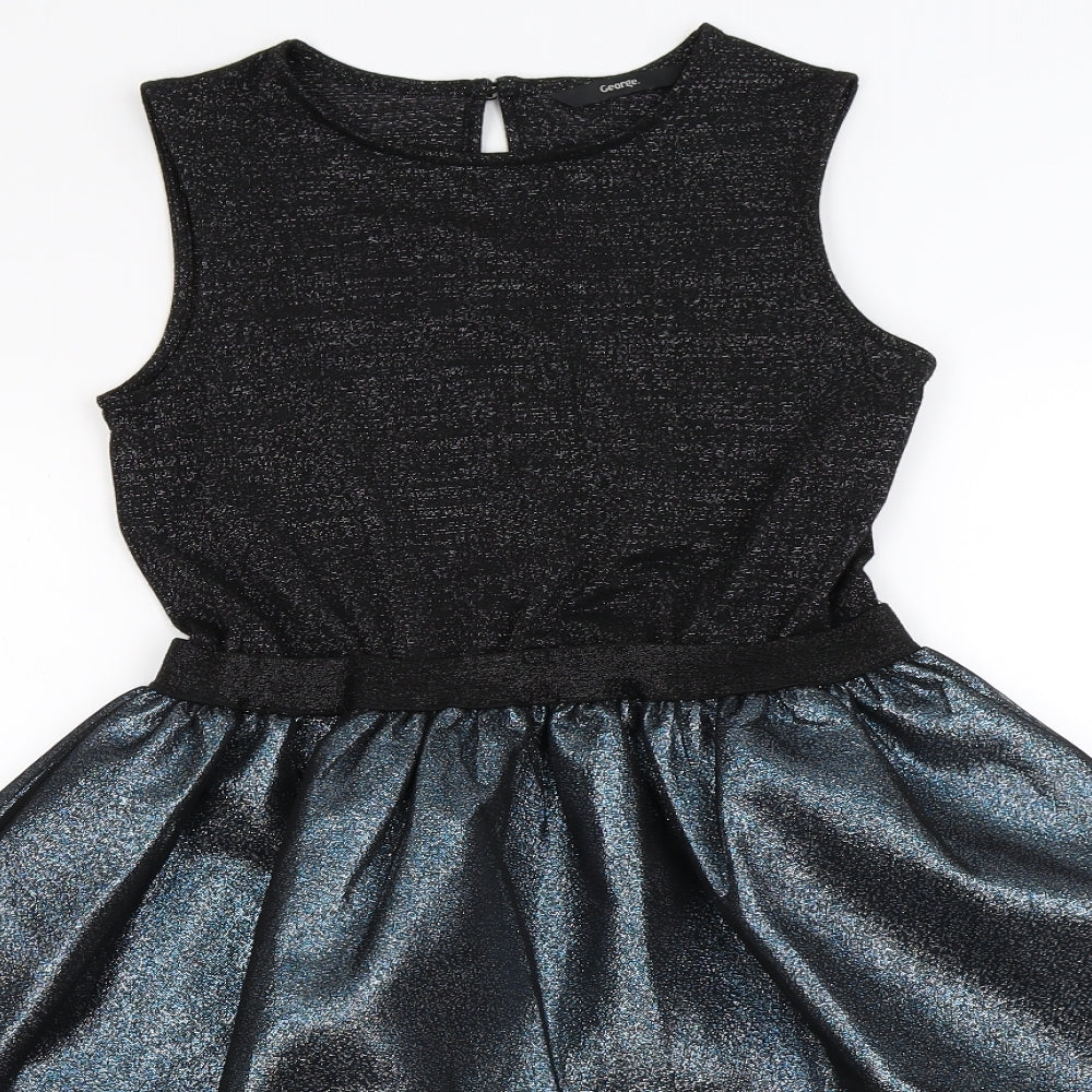 George  Girls Black   A-Line  Size 11-12 Years