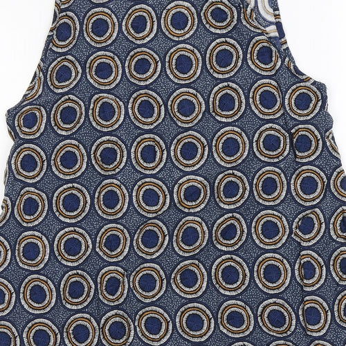 H&M Womens Blue Polka Dot  Basic Blouse Size 4