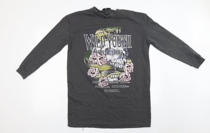 Missguided Womens Grey Pullover Jumper Size 6