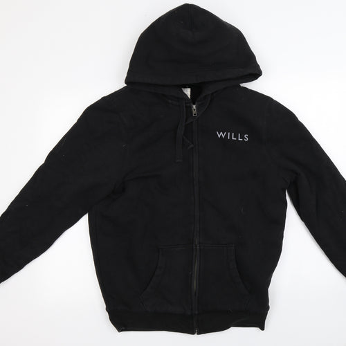 Jack Wills  Mens Black   Full Zip Hoodie Size L