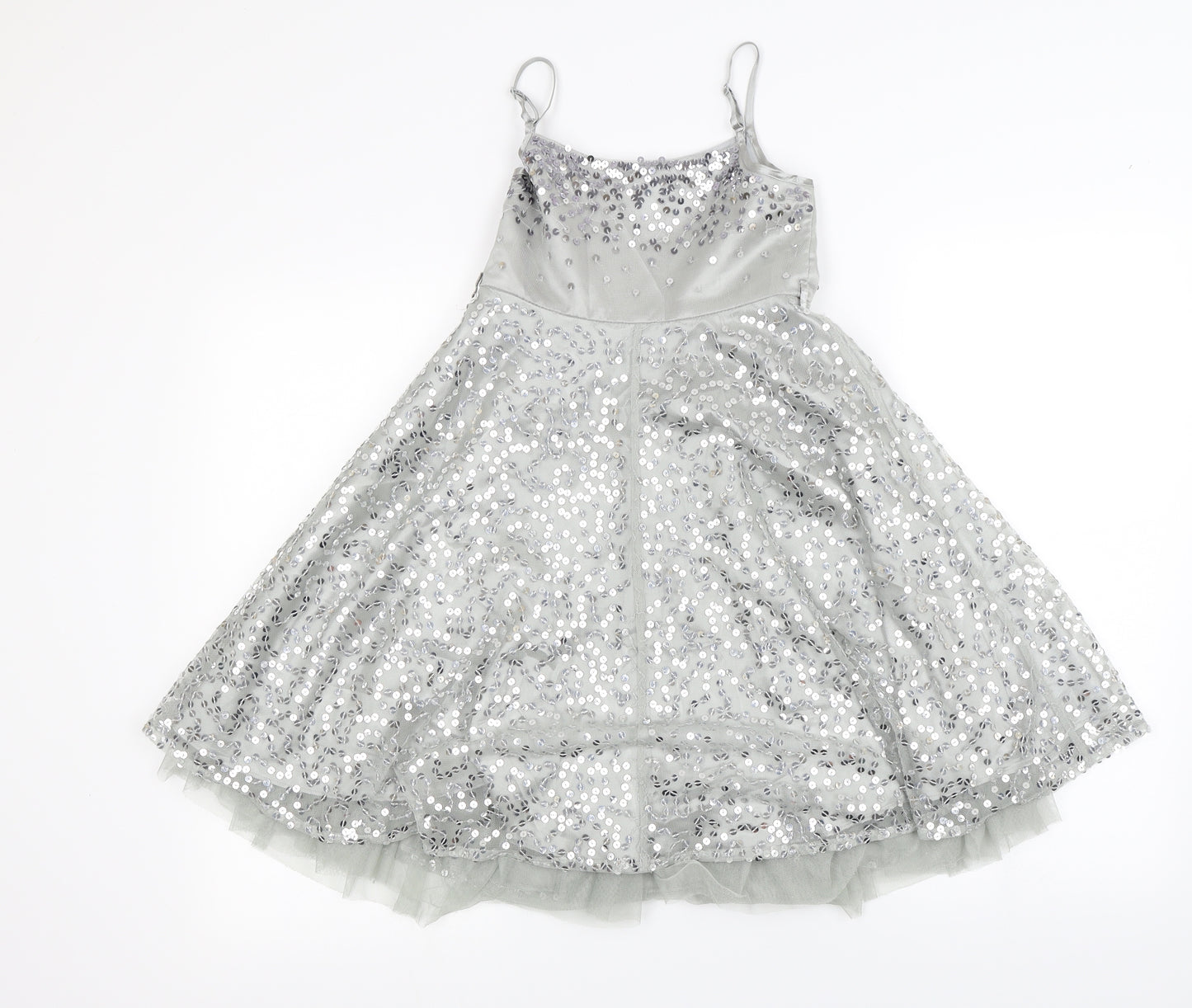 Autograph  Girls Grey   A-Line  Size 9 Years  - Sequin detail