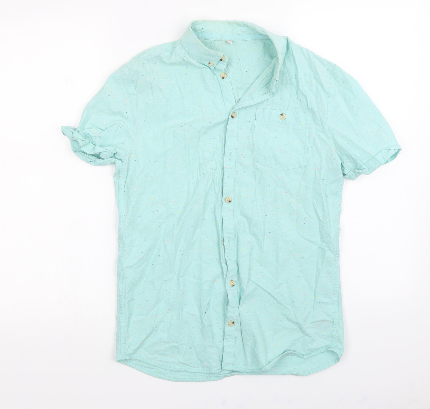 Preworn  Boys Green   Basic Button-Up Size 12-13 Years