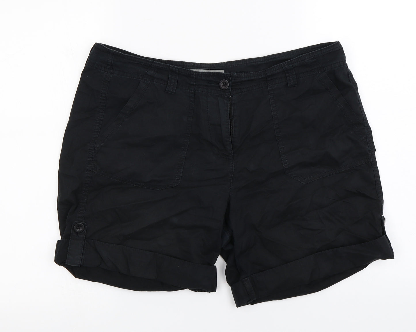 Marks and Spencer  Womens Black   Chino Shorts Size 14