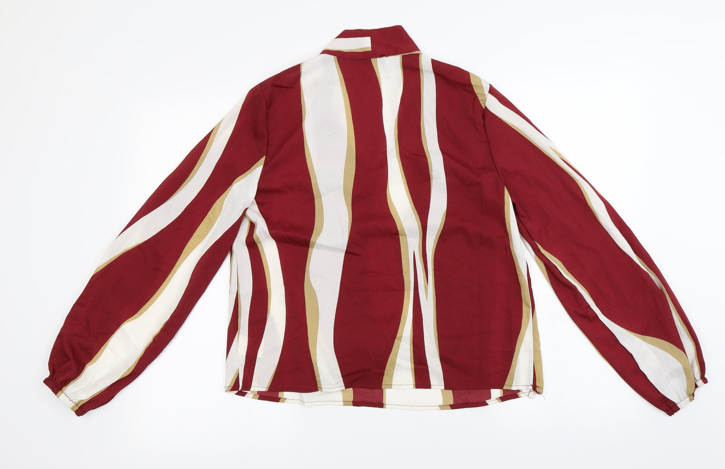 SheIn  Womens Red Striped  Basic Blouse Size S