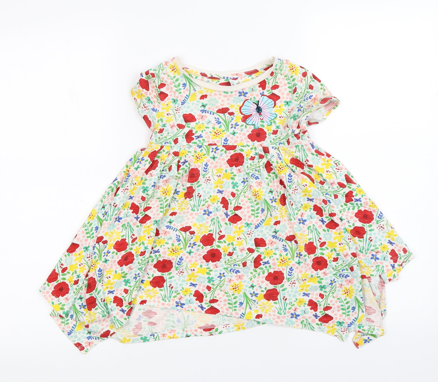 Nutmeg Girls Ivory Floral  A-Line  Size 5-6 Years