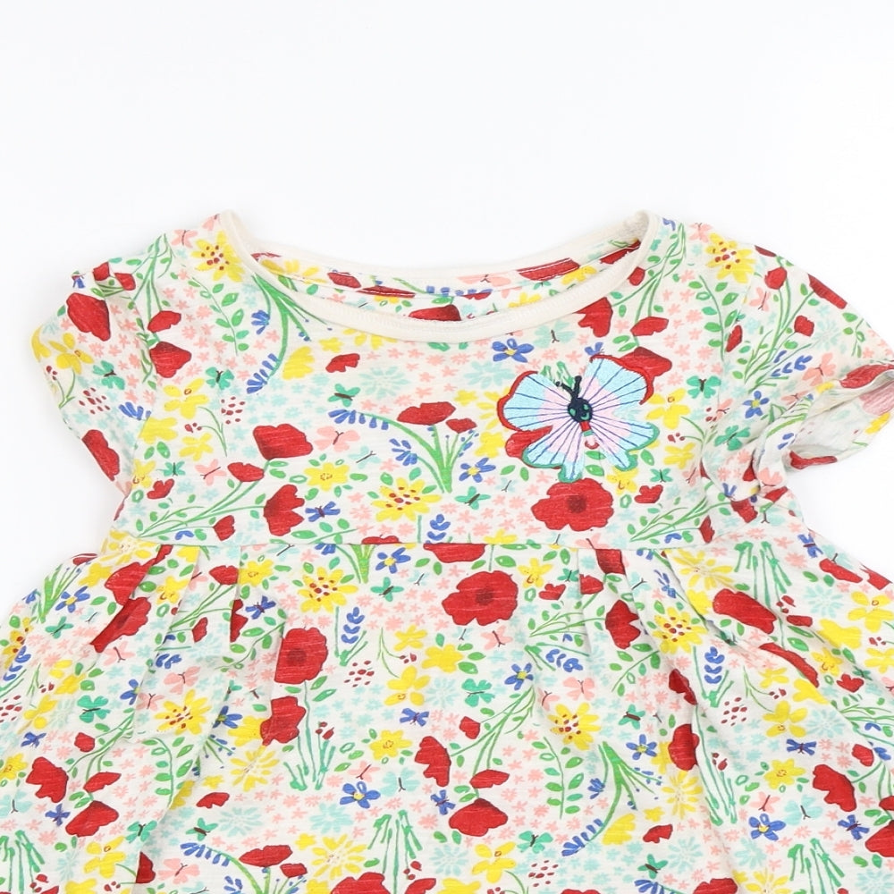Nutmeg Girls Ivory Floral  A-Line  Size 5-6 Years