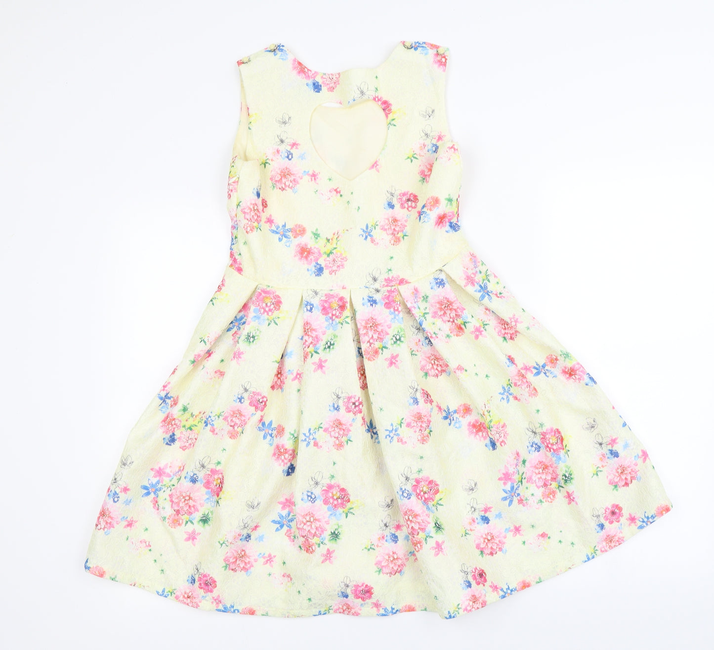 yummy  Girls Yellow Floral  A-Line  Size 11-12 Years