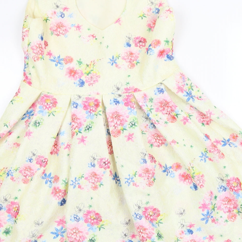 yummy  Girls Yellow Floral  A-Line  Size 11-12 Years