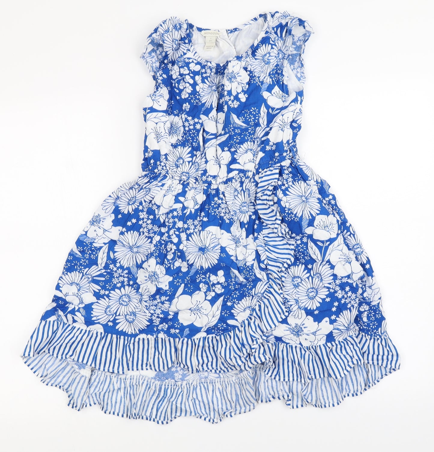 Monsoon  Girls White Floral  A-Line  Size 9 Years