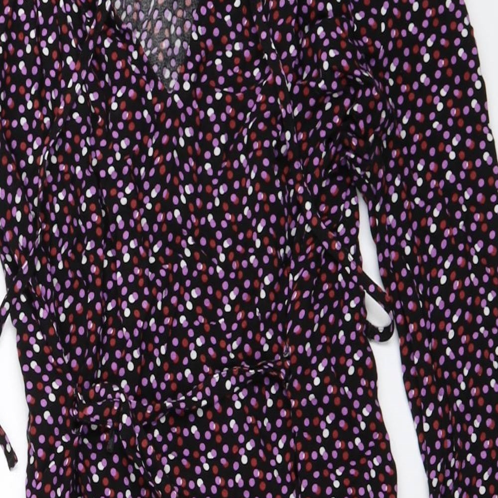 TU Womens Black Polka Dot  A-Line  Size 8