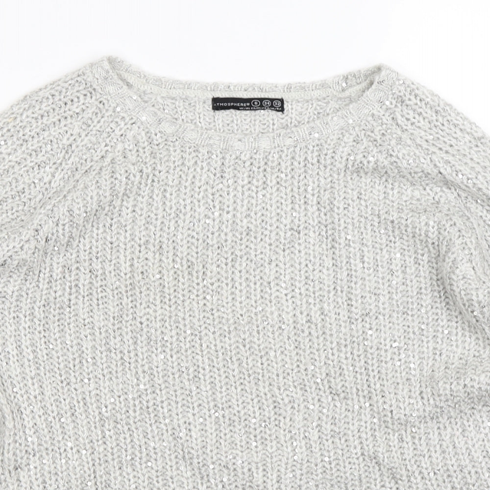 Atmosphere  Womens Grey   Pullover Jumper Size 6
