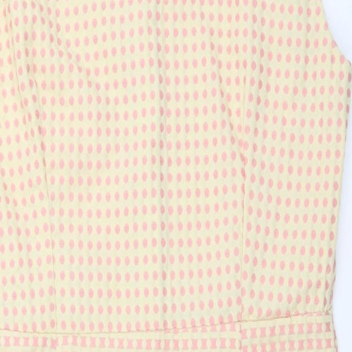Real Form  Womens Yellow Check  A-Line  Size 14