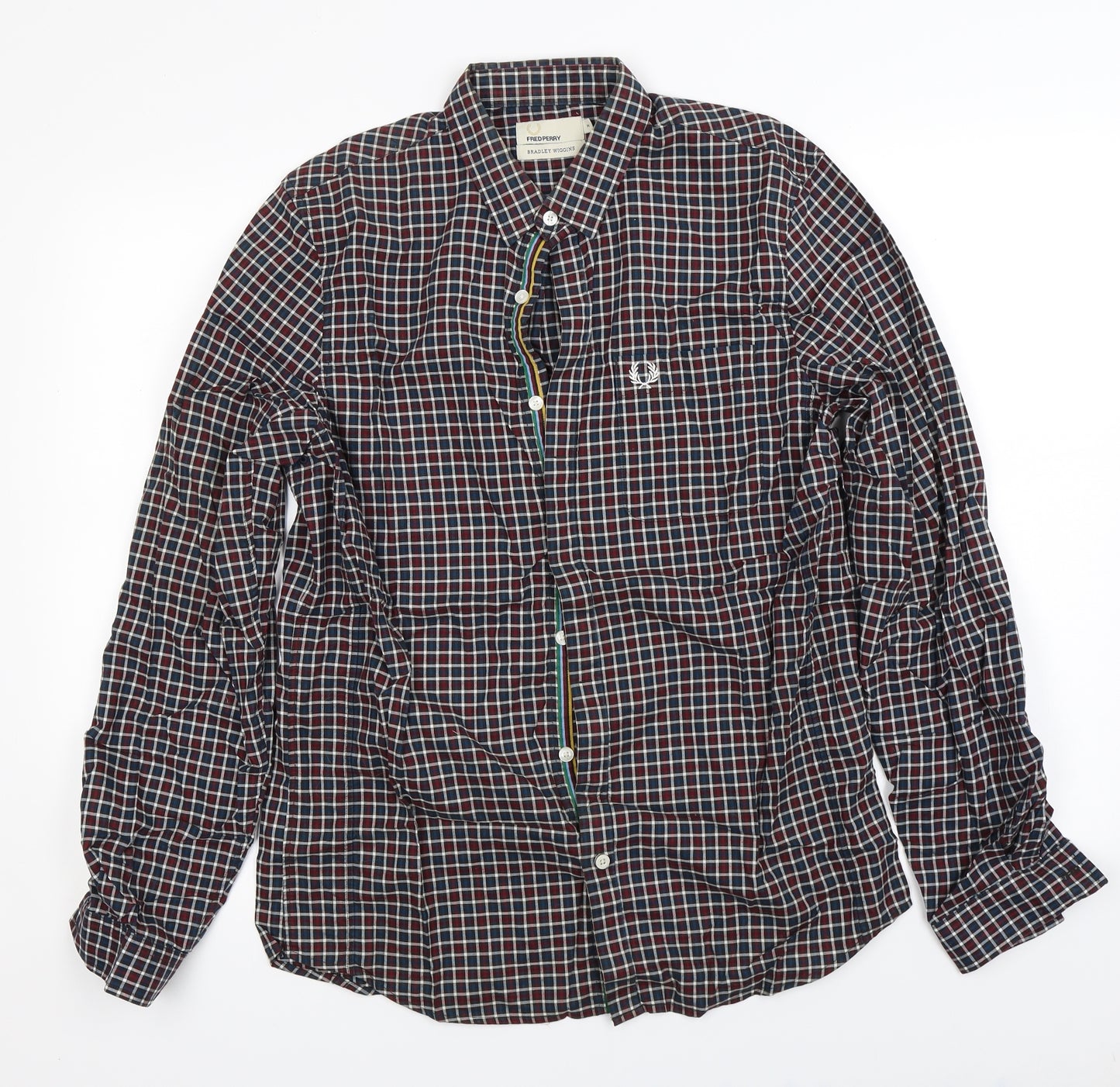Fred Perry  Mens Blue Check   Button-Up Size M