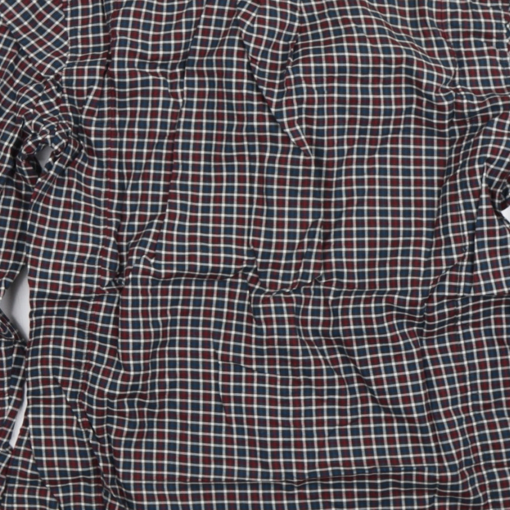 Fred Perry  Mens Blue Check   Button-Up Size M
