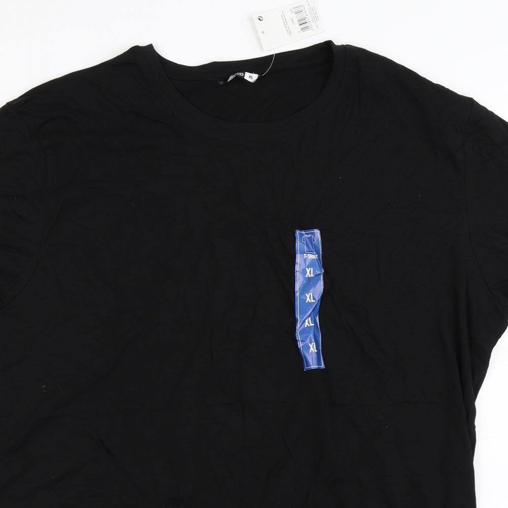 PEP&CO  Womens Black   Basic T-Shirt Size XL