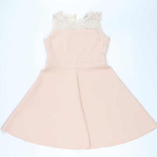 Dorothy Perkins Womens Pink   Skater Dress  Size 12