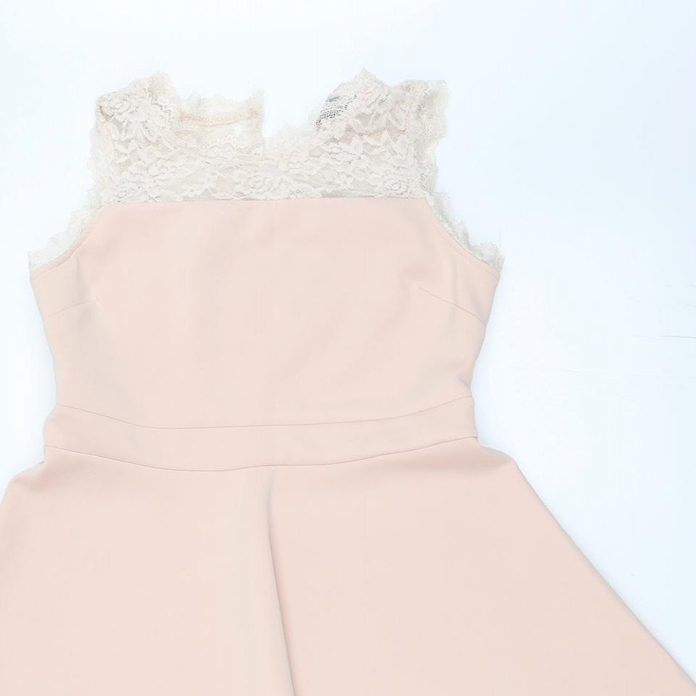 Dorothy Perkins Womens Pink   Skater Dress  Size 12