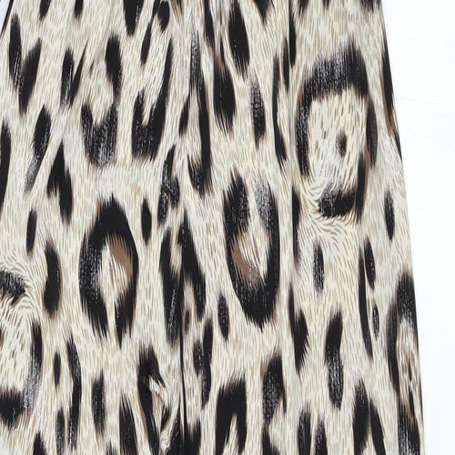 Secret Womens Beige Animal Print  Jumpsuit One-Piece Size M  - leopard print