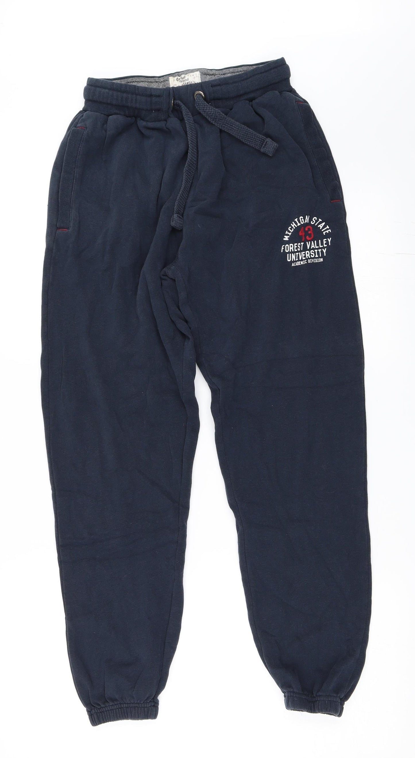 Cedar Wood State Mens Blue   Jogger Trousers Size S L26 in
