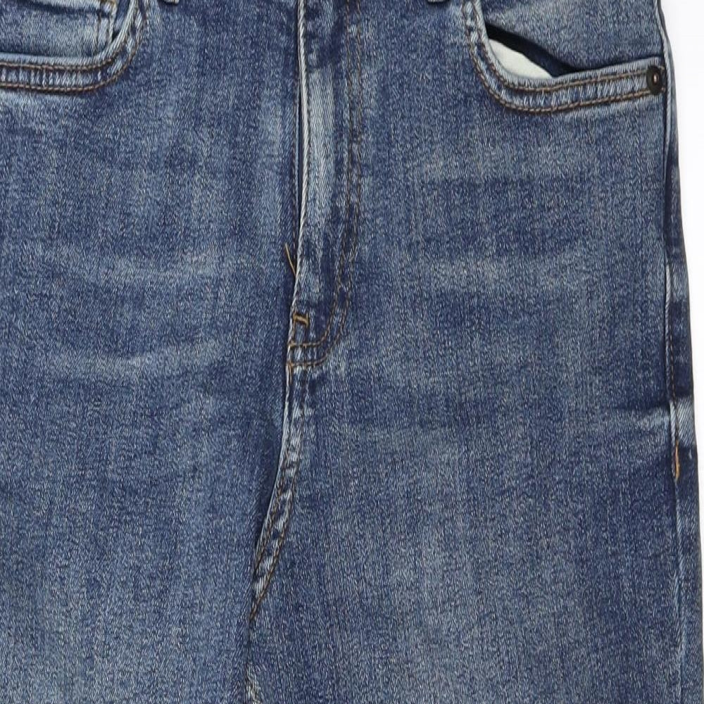 F&F Womens Blue  Denim Cropped Jeans Size 10 L20 in