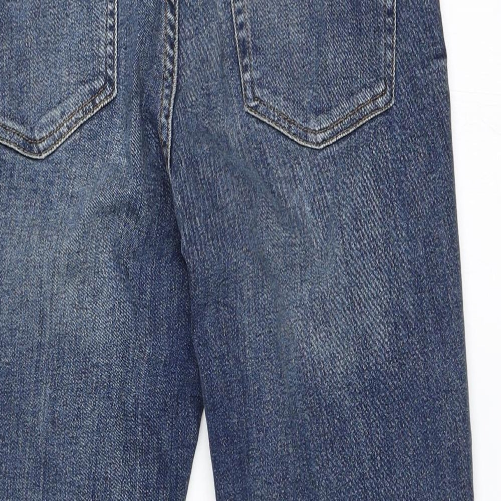 F&F Womens Blue  Denim Cropped Jeans Size 10 L20 in